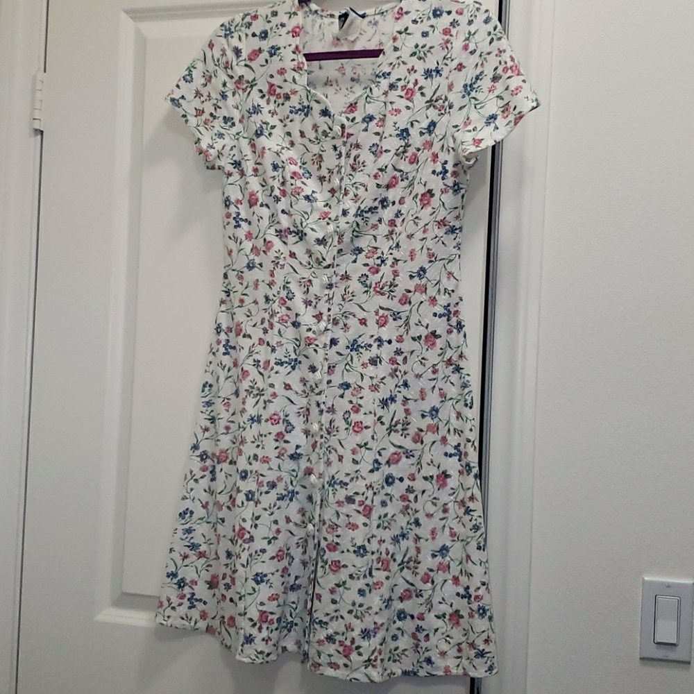 Floral Skater tea dress vintage 90s